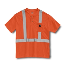K238 Men�s High-Visibility Class 2 Short-Sleeve Work-Dry� Henley