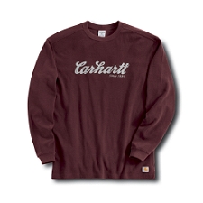 K253 Men's Long Sleeve, Textured-Knit Graphic Crewneck