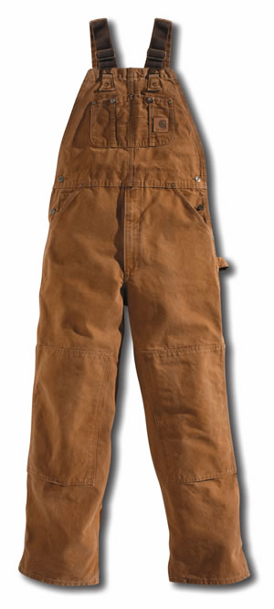 R06:  Sandstone Duck Bib Overall � Unlined