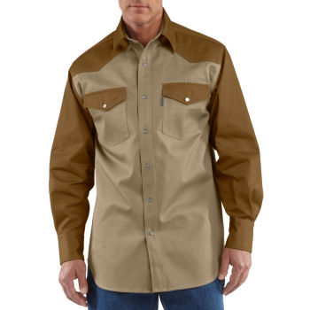 S209: Men�s Snap-Front Twill Work Shirt