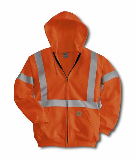 K260: High Visibility Class 2 Midweight Hooded Zip-Front